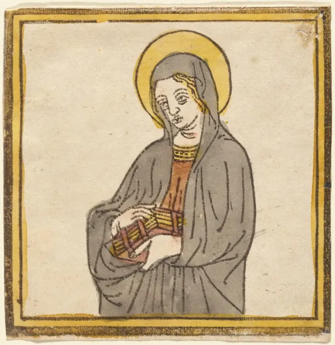 Framed Print : Saint Catherine of Siena, or Saint Clare of Assisi, c. 1460 / 1470. Creator: Unknown Framed Print : Saint Catherine of Siena, or Saint Clare of Assisi, c. 1460 / 1470. Creator: Unknown