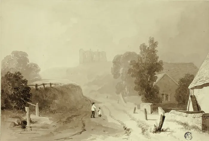Framed Print : Saint Catherine's Hill, Guildford, n.d. Creator: Thomas Girtin Framed Print : Saint Catherine's Hill, Guildford, n.d. Creator: Thomas Girtin