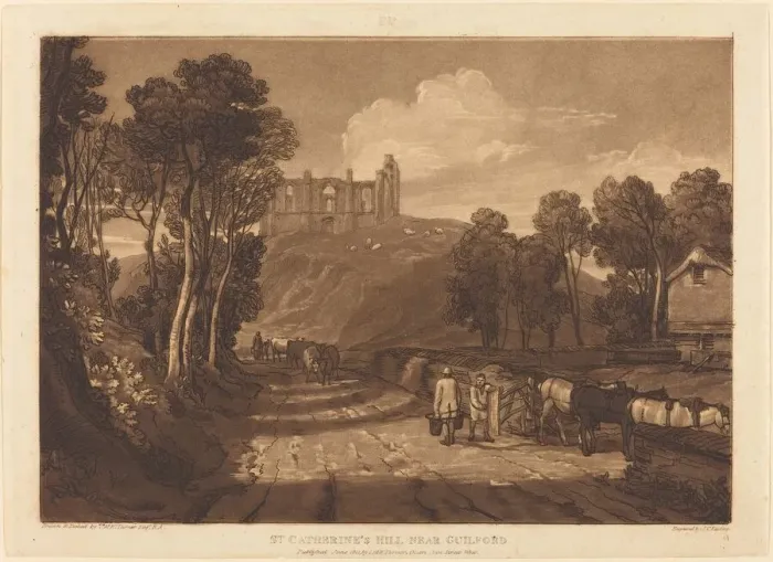 Framed Print : Saint Catherines Hill Near Guilford, 1811. Creator: JMW Turner Framed Print : Saint Catherines Hill Near Guilford, 1811. Creator: JMW Turner