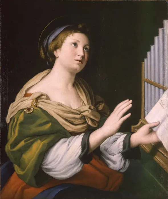 Framed Print : Saint Cecilia, Between 1640 and 1650. Artist: Sassoferrato (1609-1685) Framed Print : Saint Cecilia, Between 1640 and 1650. Artist: Sassoferrato (1609-1685)