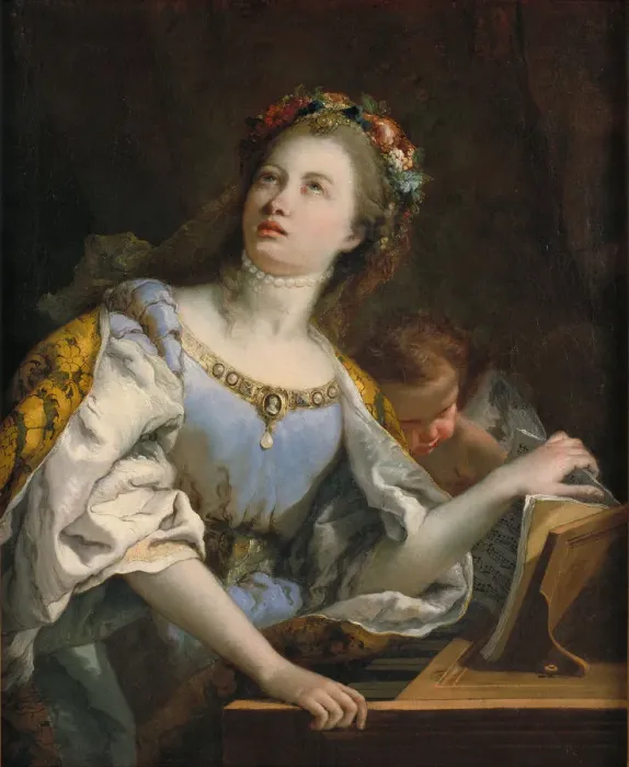 Framed Print : Saint Cecilia. Artist: Tiepolo, Giambattista (1696-1770) Framed Print : Saint Cecilia. Artist: Tiepolo, Giambattista (1696-1770)
