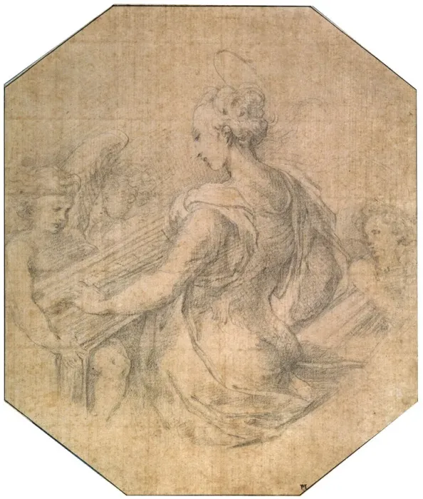 Framed Print : Saint Cecilia, c1527-1530. Artist: Parmigianino Framed Print : Saint Cecilia, c1527-1530. Artist: Parmigianino