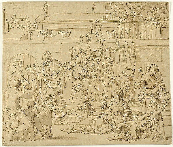 Saint Cecilia Distributing Alms to the Poor, after 1615. Creator: Domenichino