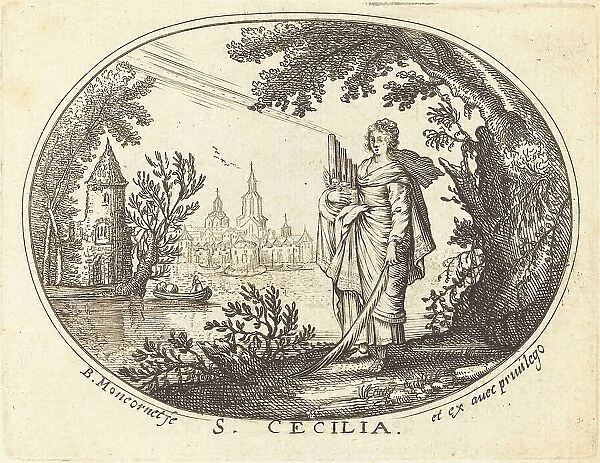 Saint Cecilia in a Landscape. Creator: Balthasar Moncornet
