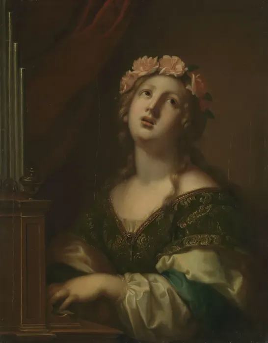Framed Print : Saint Cecilia, probably c1800. Creator: Unknown Framed Print : Saint Cecilia, probably c1800. Creator: Unknown