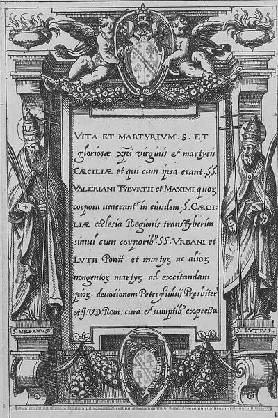 Saint Cecilia. Vita et matyrium S. et gloriosae... Rome, ca. 1590