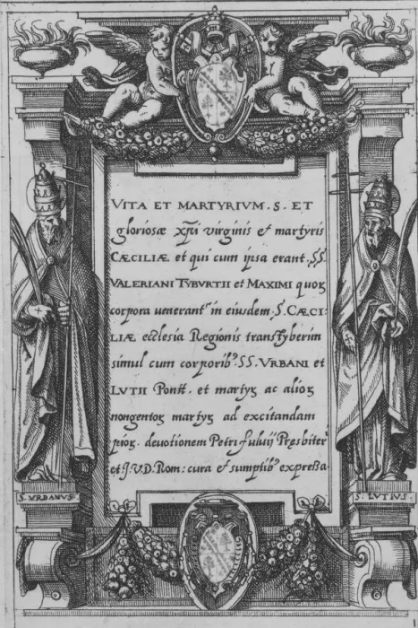 Framed Print : Saint Cecilia. Vita et matyrium S. et gloriosae... Rome, ca. 1590 Framed Print : Saint Cecilia. Vita et matyrium S. et gloriosae... Rome, ca. 1590