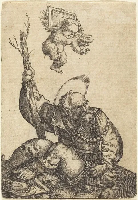 Framed Print : Saint Christopher, 1520. Creator: Barthel Beham Framed Print : Saint Christopher, 1520. Creator: Barthel Beham