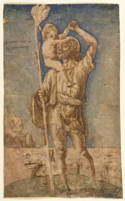 Framed Print : Saint Christopher, c. 1500. Creator: Andrea Mantegna (Italian, 1431-1506) Framed Print : Saint Christopher, c. 1500. Creator: Andrea Mantegna (Italian, 1431-1506)