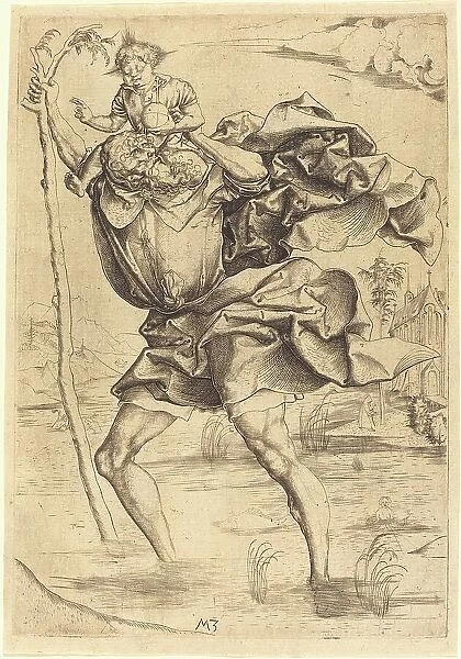 Saint Christopher, c. 1500. Creator: Master MZ