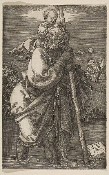 Saint Christopher Facing Left, 1521. Creator: Albrecht Durer