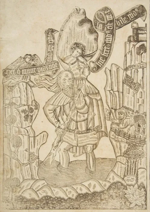 Framed Print : Saint Christopher, probably 16th century. probably 16th century. Creator: Anon