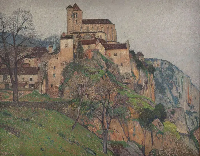 Framed Print : Saint-Cirq-Lapopie. Creator: Henri Martin Framed Print : Saint-Cirq-Lapopie. Creator: Henri Martin