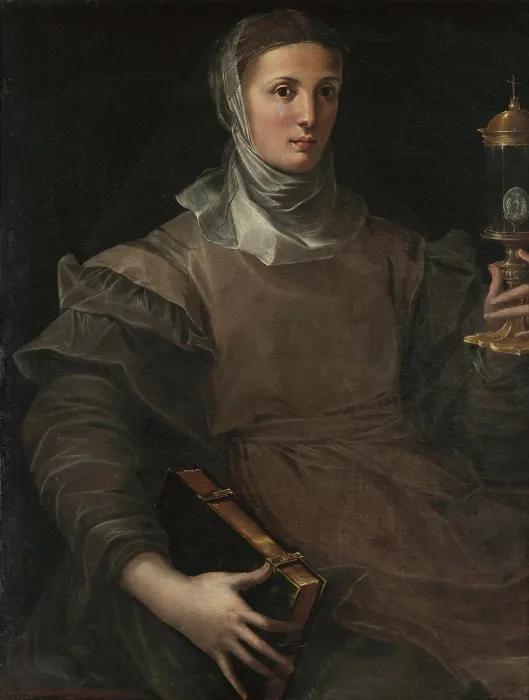 Framed Print : Saint Clare of Assisi, c1530. Creator: Mazzola Bedoli, Girolamo (c. 1500-1569) Framed Print : Saint Clare of Assisi, c1530. Creator: Mazzola Bedoli, Girolamo (c. 1500-1569)