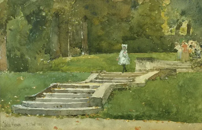 Framed Print : Saint-Cloud, 1889. Creator: Frederick Childe Hassam Framed Print : Saint-Cloud, 1889. Creator: Frederick Childe Hassam