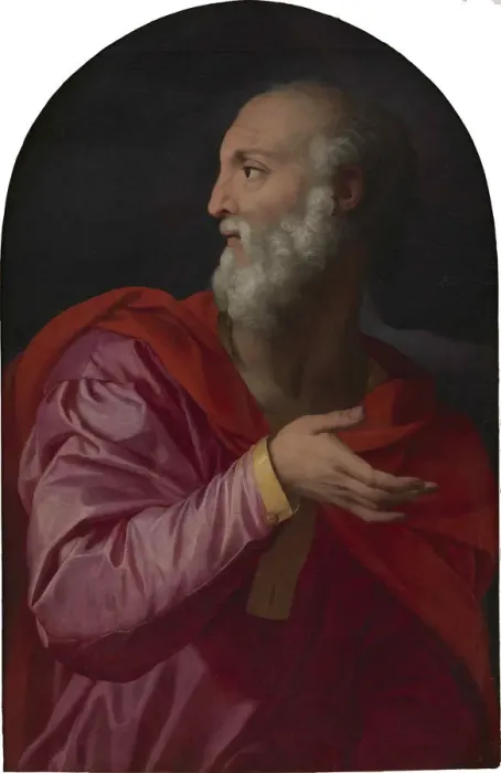 Framed Print : Saint Cosmas, c. 1544. Creator: Bronzino, Agnolo (1503-1572) Framed Print : Saint Cosmas, c. 1544. Creator: Bronzino, Agnolo (1503-1572)