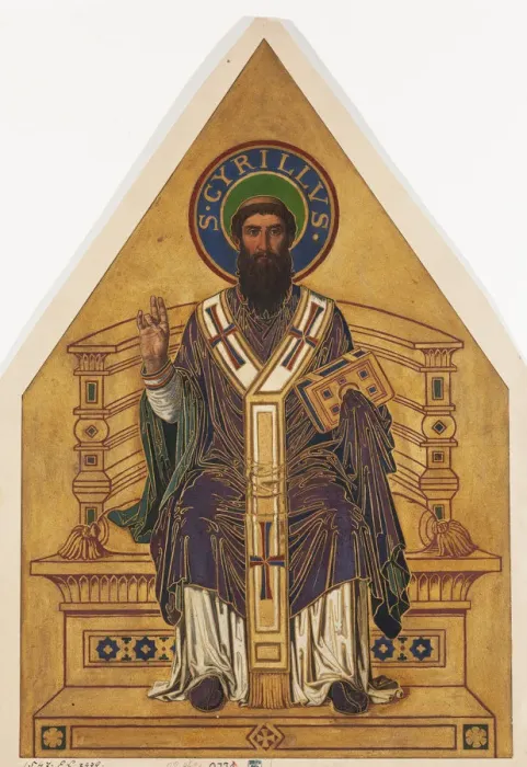 Framed Print : Saint Cyril. Artist: Sequens, Frantisek (1836-1896) Framed Print : Saint Cyril. Artist: Sequens, Frantisek (1836-1896)