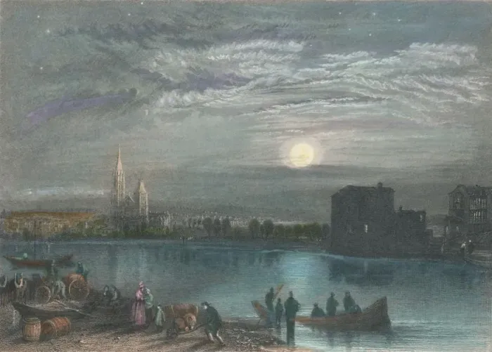 Framed Print : Saint Denis, 1835. Artist: William Miller Framed Print : Saint Denis, 1835. Artist: William Miller