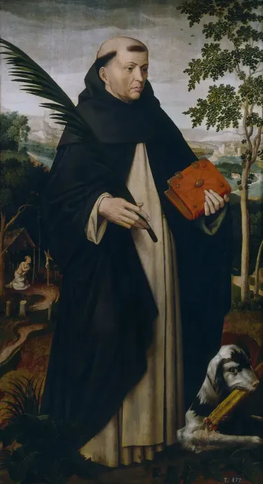 Framed Print : Saint Dominic. Artist: Benson, Ambrosius (1495-1550) Framed Print : Saint Dominic. Artist: Benson, Ambrosius (1495-1550)