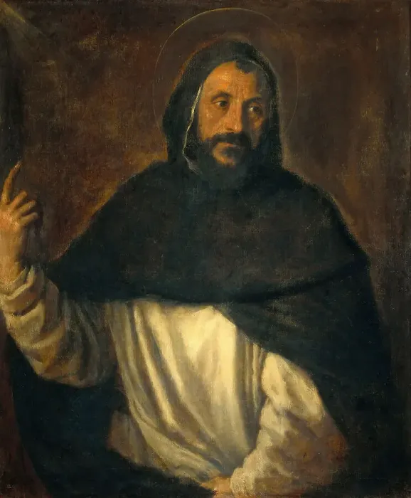 Framed Print : Saint Dominic. Creator: Titian (1488-1576) Framed Print : Saint Dominic. Creator: Titian (1488-1576)