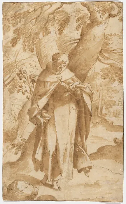 Framed Print : Saint Dominic Reading, c. 1573. Creator: Bartholomeus Spranger Framed Print : Saint Dominic Reading, c. 1573. Creator: Bartholomeus Spranger