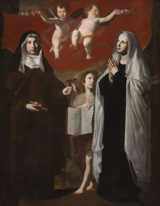 Framed Print : Saint Elizabeth of Hungary and Saint Frances of Rome Framed Print : Saint Elizabeth of Hungary and Saint Frances of Rome