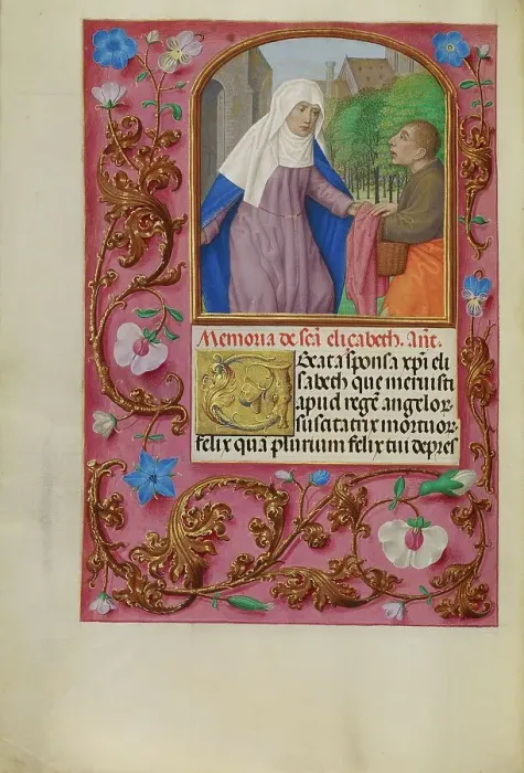Framed Print : Saint Elizabeth; Spinola Hours, about 1510-1520. Creator: Workshop of Master of the First Prayer Book of Maximilian Framed Print : Saint Elizabeth; Spinola Hours, about 1510-1520. Creator: Workshop of Master of the First Prayer Book of Maximilian