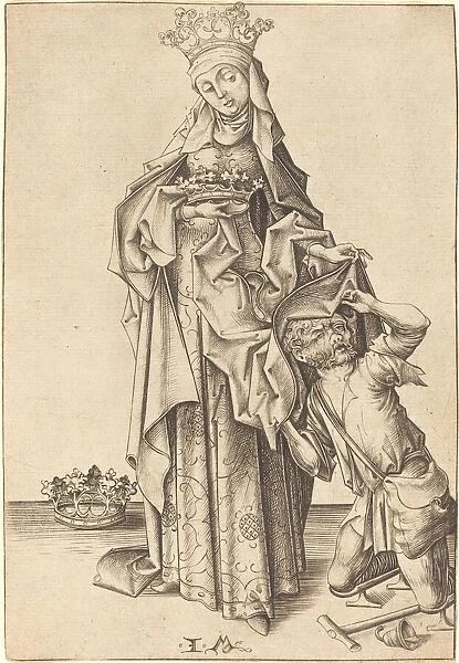 Saint Elizabeth of Thuringia, c. 1475  /  1480. Creator: Israhel van Meckenem