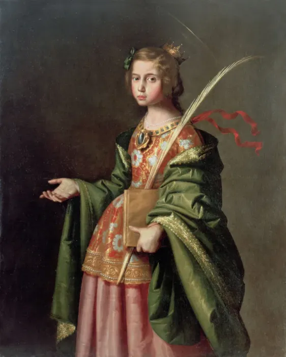 Framed Print : Saint Elizabeth of Thuringia, ca 1637-1640. Artist: Zurbaran, Francisco, de (1598-1664) Framed Print : Saint Elizabeth of Thuringia, ca 1637-1640. Artist: Zurbaran, Francisco, de (1598-1664)