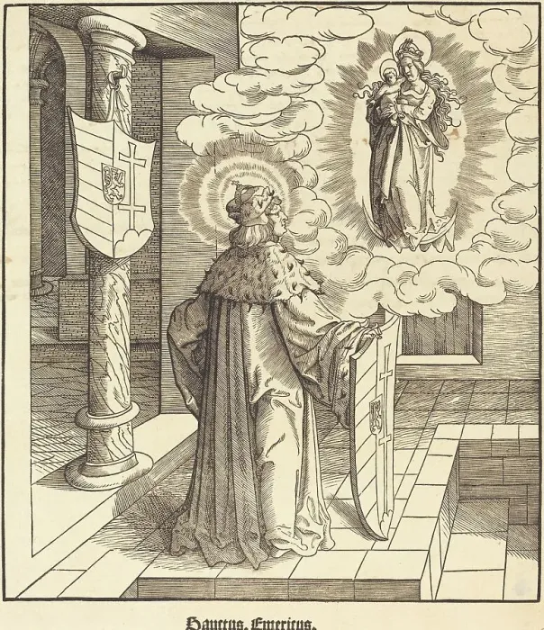 Framed Print : Saint Emericus, 1516 / 1518. Creator: Leonhard Beck Framed Print : Saint Emericus, 1516 / 1518. Creator: Leonhard Beck