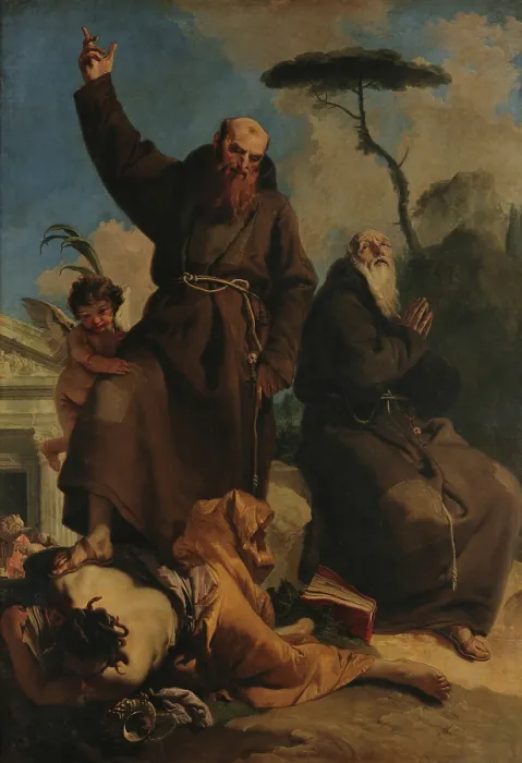 Framed Print : Saint Fidelis of Sigmaringen and Saint Joseph of Leonessa, c1750. Creator: Tiepolo, Giambattista (1696-1770) Framed Print : Saint Fidelis of Sigmaringen and Saint Joseph of Leonessa, c1750. Creator: Tiepolo, Giambattista (1696-1770)