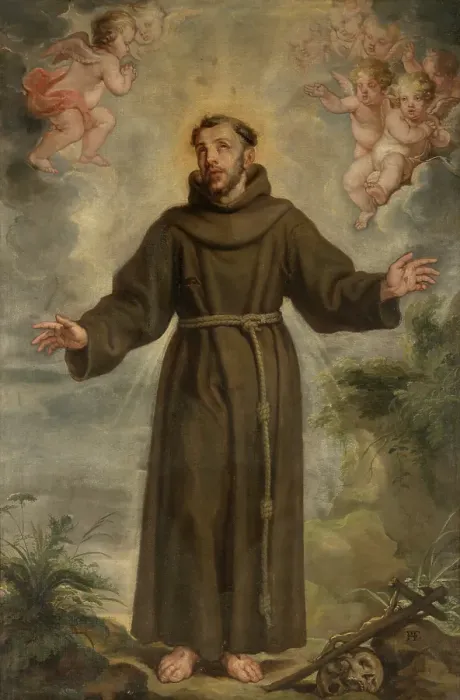Framed Print : Saint Francis of Assisi. Creator: Philip Fruytiers Framed Print : Saint Francis of Assisi. Creator: Philip Fruytiers