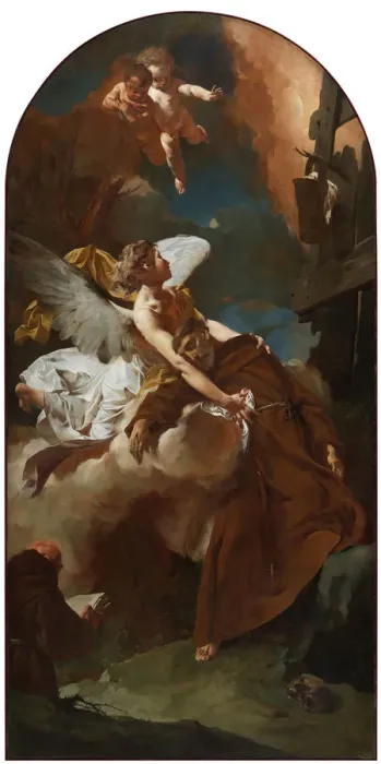 Framed Print : Saint Francis of Assisi in Ecstasy, c. 1729. Creator: Piazzetta, Gian Battista (1683-1754) Framed Print : Saint Francis of Assisi in Ecstasy, c. 1729. Creator: Piazzetta, Gian Battista (1683-1754)