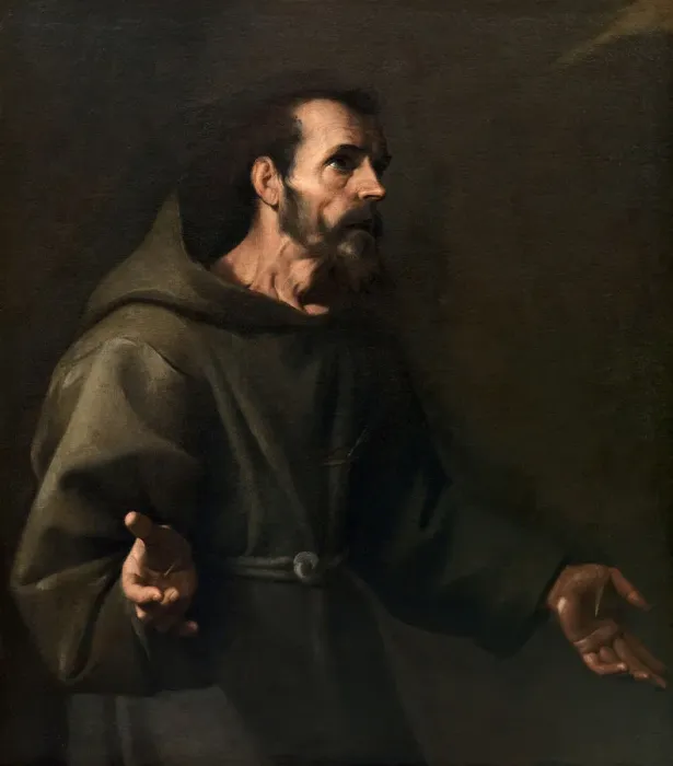 Framed Print : Saint Francis receives the Stigmata, ca 1611. Creator: Sellitto, Carlo (1581-1614) Framed Print : Saint Francis receives the Stigmata, ca 1611. Creator: Sellitto, Carlo (1581-1614)