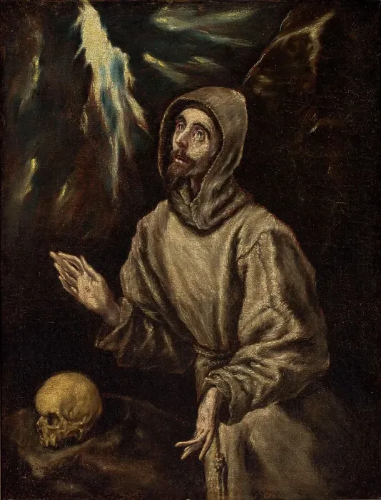 Framed Print : Saint Francis receiving the Stigmata, 1600. Creator: El Greco, Dominico (1541-1614) Framed Print : Saint Francis receiving the Stigmata, 1600. Creator: El Greco, Dominico (1541-1614)