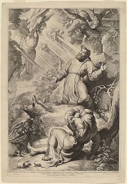 Saint Francis Receiving the Stigmata, 1620. Creator: Lucas Vorsterman