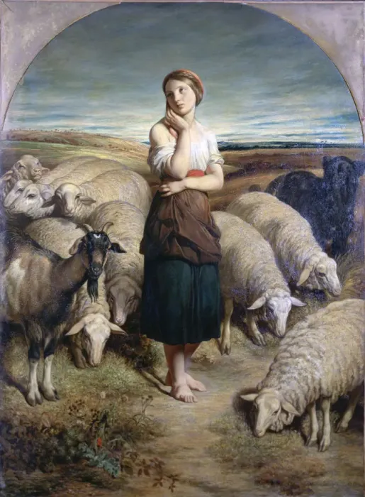 Framed Print : Saint Genevieve, C1810-1880. Artist: Charles-Emile-Callande de Champmartin Framed Print : Saint Genevieve, C1810-1880. Artist: Charles-Emile-Callande de Champmartin