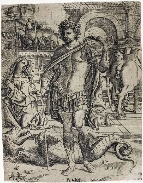 Framed Print : Saint George, 1506. Creator: Benedetto Montagna Framed Print : Saint George, 1506. Creator: Benedetto Montagna