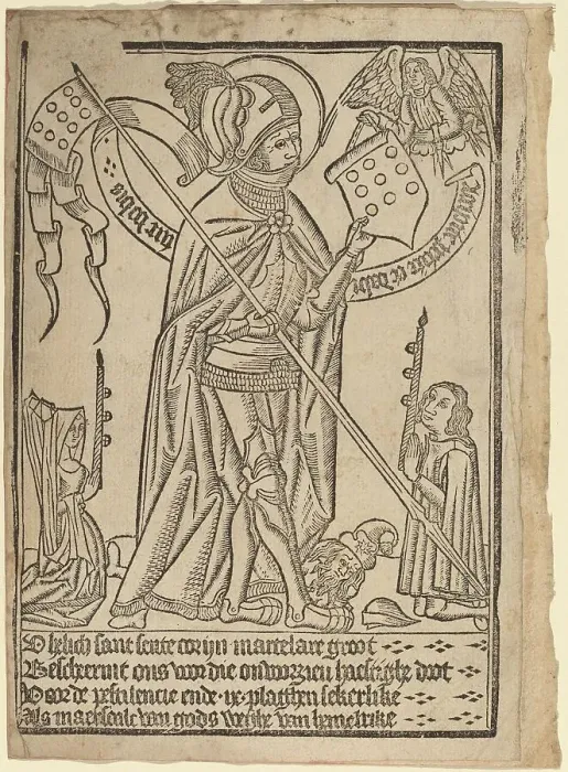 Framed Print : Saint George (?), c. 1490. Creator: Unknown Framed Print : Saint George (?), c. 1490. Creator: Unknown