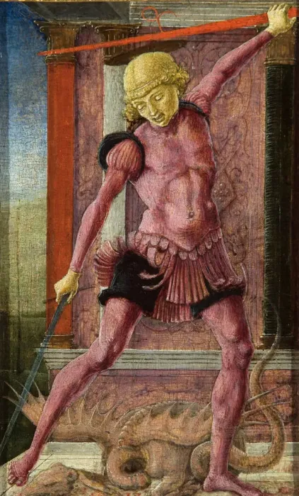 Framed Print : Saint George, ca 1462. Creator: Tura, Cosimo (before 1431-1495) Framed Print : Saint George, ca 1462. Creator: Tura, Cosimo (before 1431-1495)
