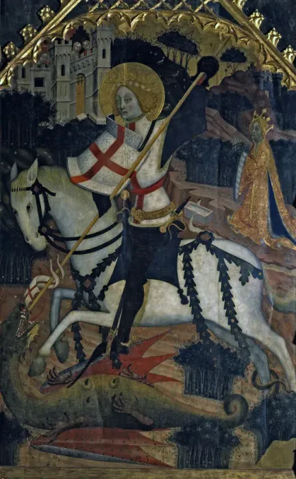 Framed Print : Saint George, central table of a missed altarpiece from the Franciscan Convent of Inca Framed Print : Saint George, central table of a missed altarpiece from the Franciscan Convent of Inca