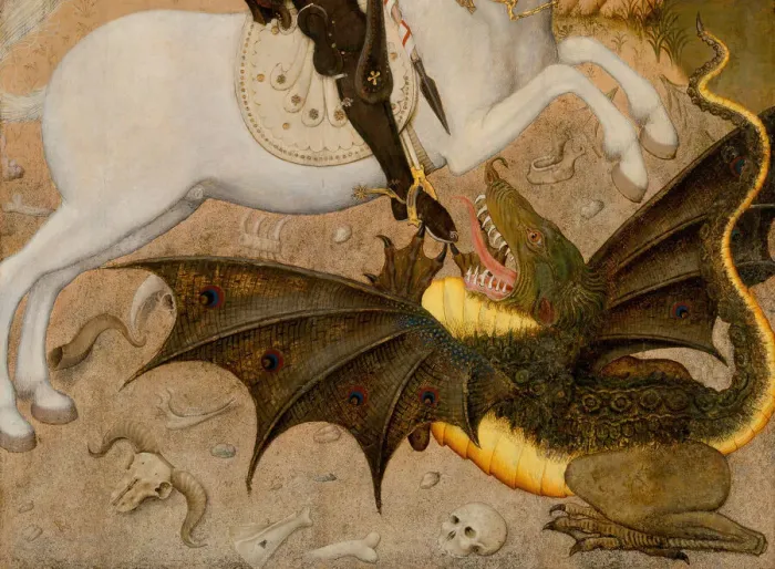 Framed Print : Saint George and the Dragon, 1434 / 35. Creator: Bernat Martorell Framed Print : Saint George and the Dragon, 1434 / 35. Creator: Bernat Martorell