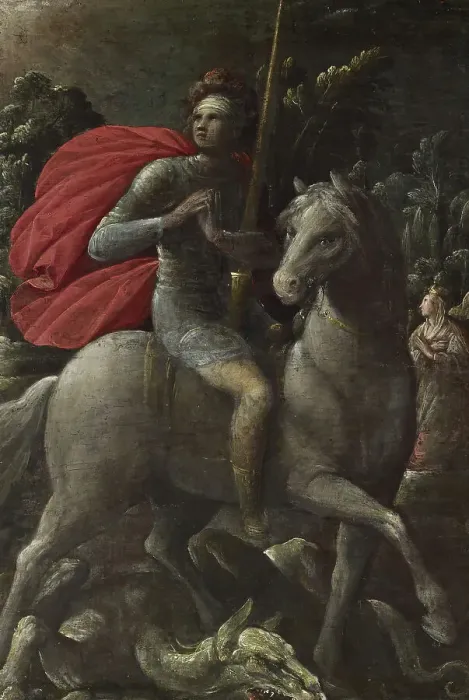 Framed Print : Saint George and the Dragon, 1620-1644. Creator: Cesare Rossetti Framed Print : Saint George and the Dragon, 1620-1644. Creator: Cesare Rossetti