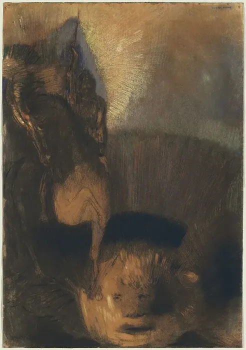 Framed Print : Saint George and the Dragon, 1880s and c. 1892. Creator: Odilon Redon Framed Print : Saint George and the Dragon, 1880s and c. 1892. Creator: Odilon Redon