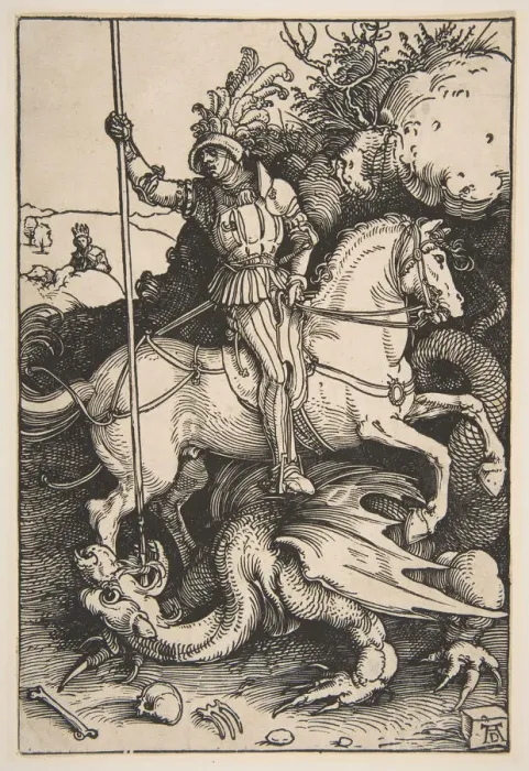 Framed Print : Saint George and the Dragon, ca. 1504. Creator: Albrecht Durer Framed Print : Saint George and the Dragon, ca. 1504. Creator: Albrecht Durer