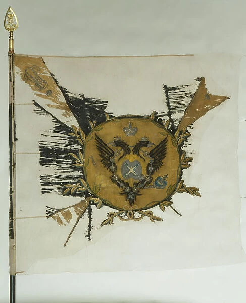 Saint George Flag of the Infantry Regiment at the Time of Catherine II, Mid of the 18th cen. Artist: Flags, Banners and Standards