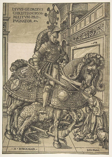 Saint George on Horseback, 1508 / 1518. Creator: Hans Burgkmair, the Elder
