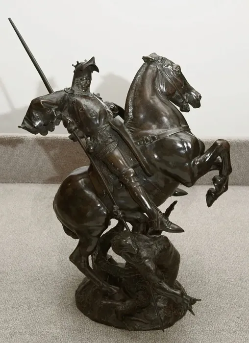 Framed Print : Saint George Slaying the Dragon, 1871. Creator: Emmanuel Fremiet Framed Print : Saint George Slaying the Dragon, 1871. Creator: Emmanuel Fremiet