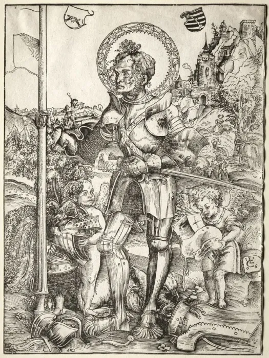 Framed Print : Saint George Standing, 1506. Creator: Lucas Cranach (German, 1472-1553) Framed Print : Saint George Standing, 1506. Creator: Lucas Cranach (German, 1472-1553)