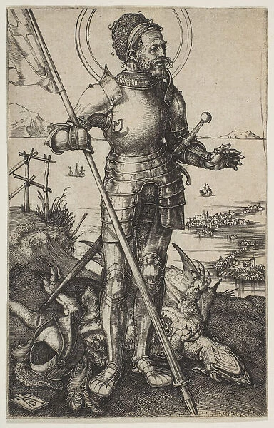 Saint George Standing, ca. 1502. Creator: Albrecht Durer